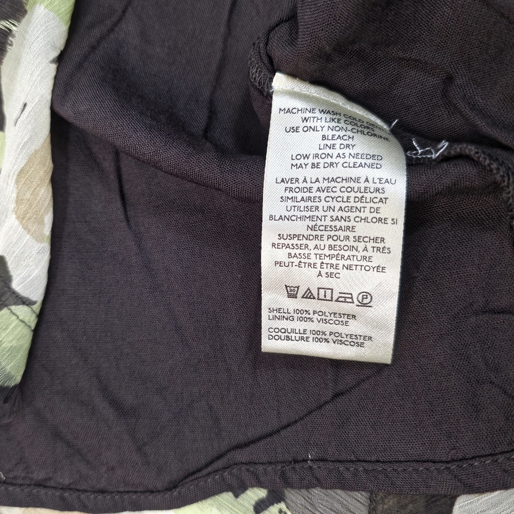 Free People Raven Printed Mini Dress Black Coffee Combo Green Floral M NWT $128 - Picture 13 of 16